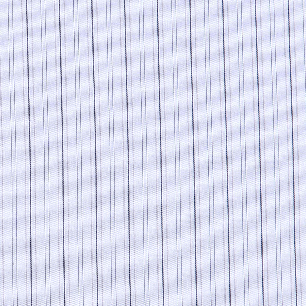 Cool White Striped Stretch Cotton Shirting Detail