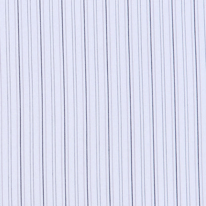 Cool White Striped Stretch Cotton Shirting Detail