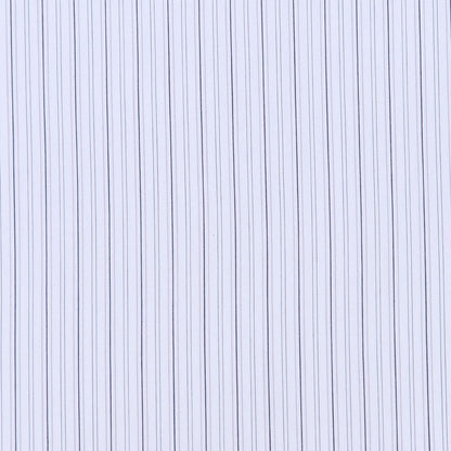 Cool White Striped Stretch Cotton Shirting
