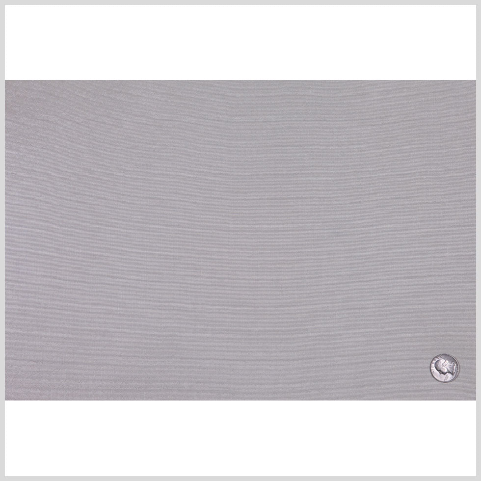 Italian Oyster White and Silver Metallic Striated Cotton Woven Full