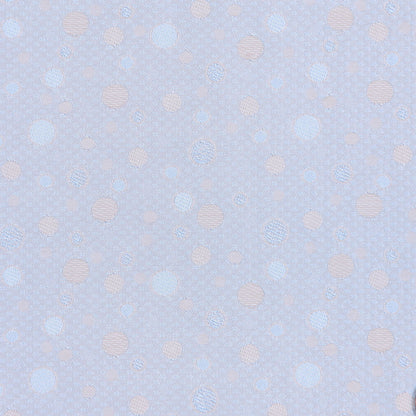 Italian Light Aqua and Beige Dotted Cotton-Viscose Jacquard Detail
