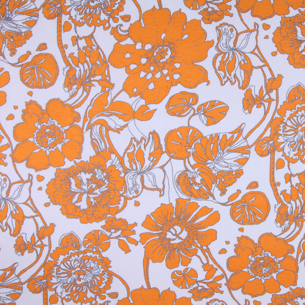 Floral Metallic Jersey Print