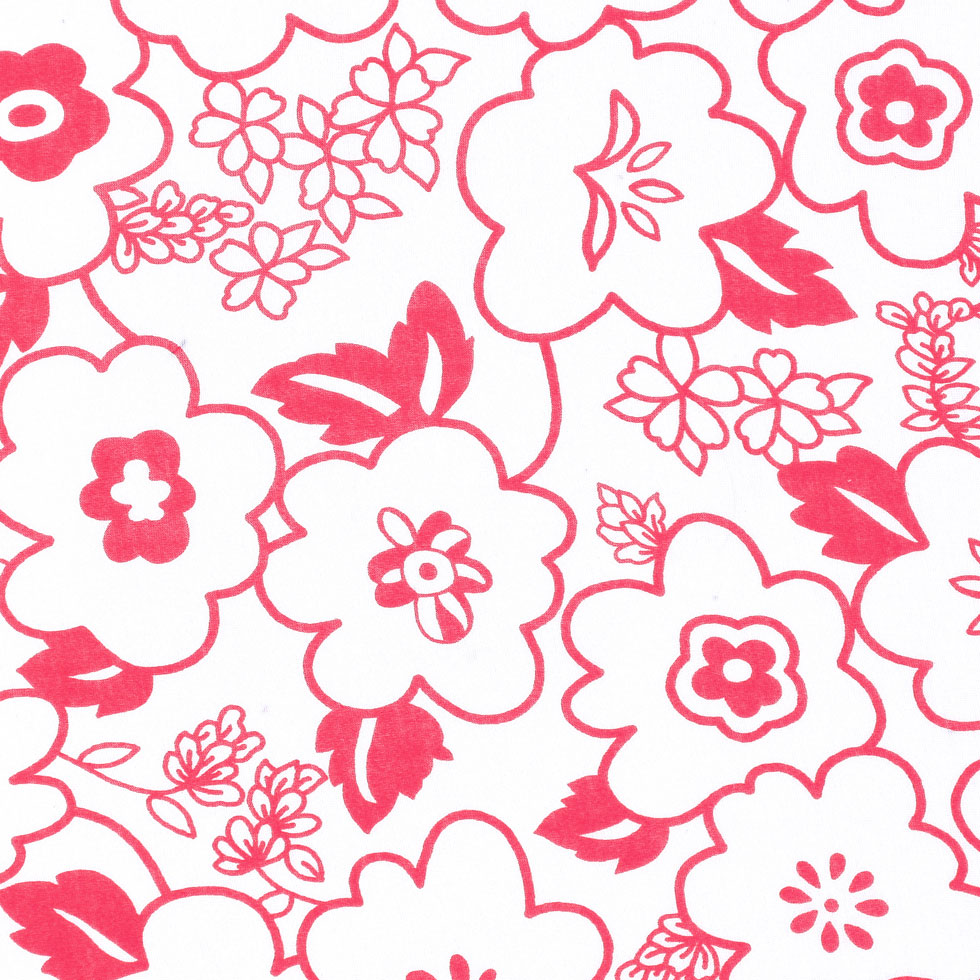 Italian Cerise and White Cotton-Blend Jersey Detail