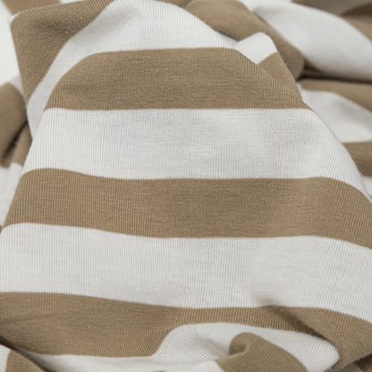 Incense and Marshmallow Awning Striped Cotton Jersey Detail