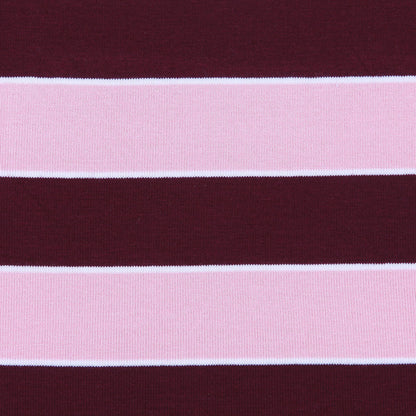 Pink and Burgndy Awing Striped Stretch Jersey Knit Detail