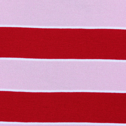 Formula One and Candy Pink Awing Striped Stretch Jersey Knit Detail