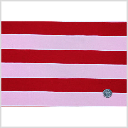 Formula One and Candy Pink Awing Striped Stretch Jersey Knit Full