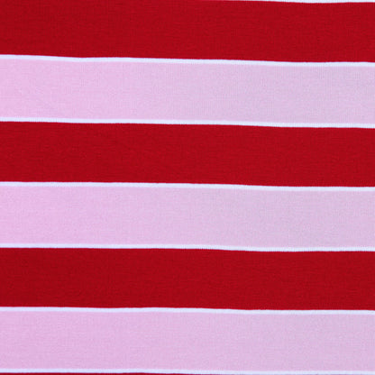 Formula One and Candy Pink Awing Striped Stretch Jersey Knit