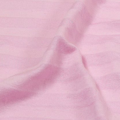 Baby Pink Tonal Stripes Cotton and Rayon Jersey Detail