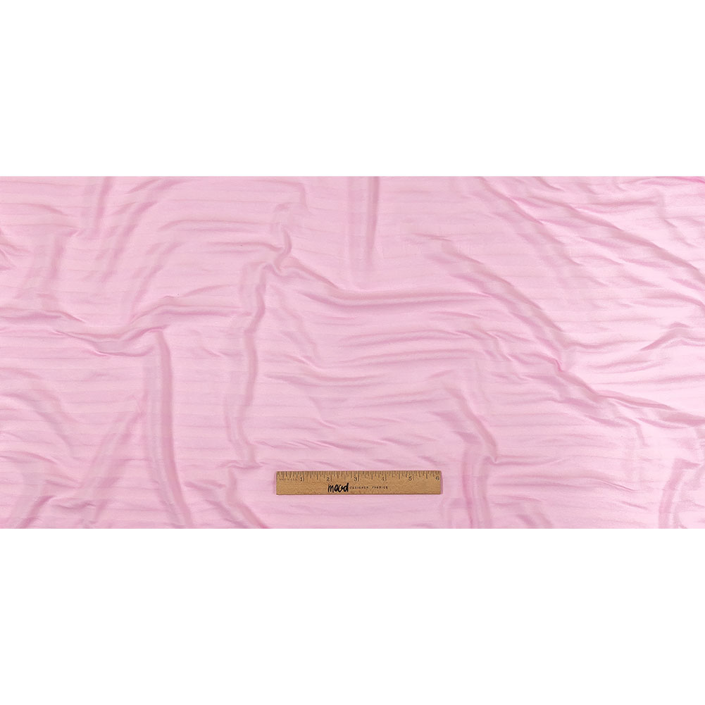 Baby Pink Tonal Stripes Cotton and Rayon Jersey Full