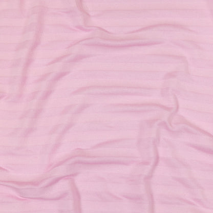 Baby Pink Tonal Stripes Cotton and Rayon Jersey
