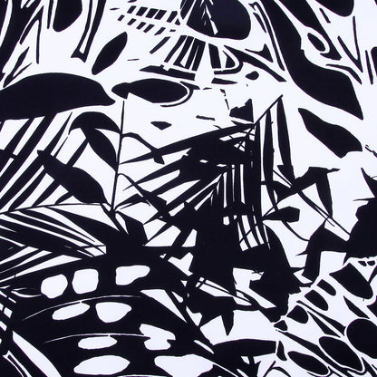 Italian Black and White Stretch Cotton Detail