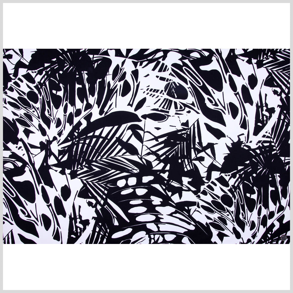 Italian Black and White Stretch Cotton Full