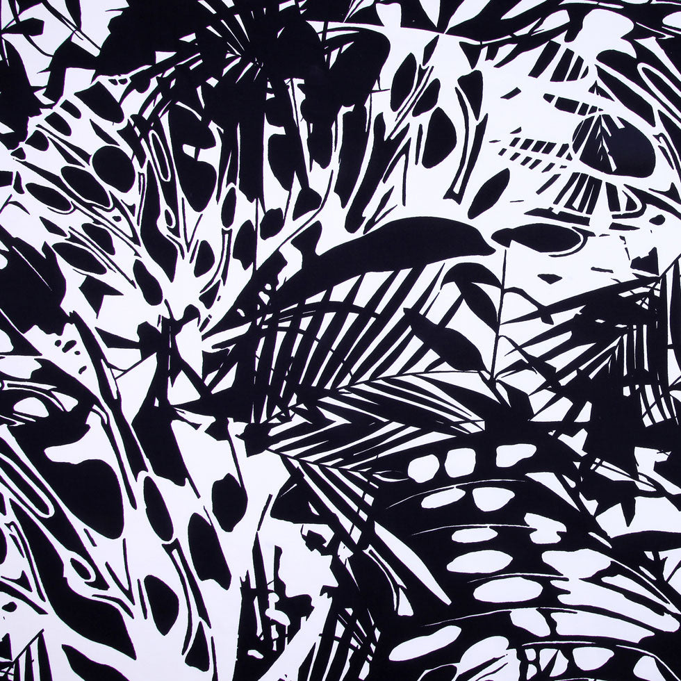 Italian Black and White Stretch Cotton