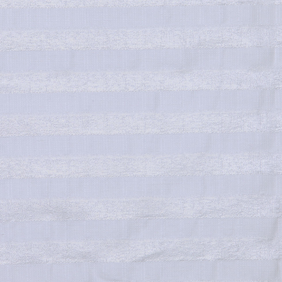 Carolina Herrera Metallic Off-White Striped Cotton Woven Detail