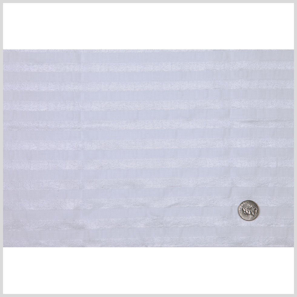 Carolina Herrera Metallic Off-White Striped Cotton Woven Full