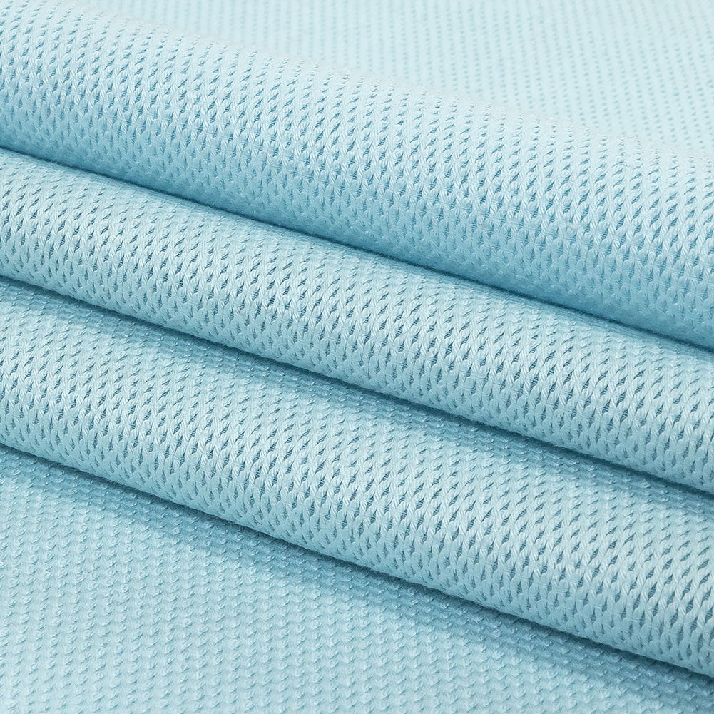 Baby Blue Tactile Diamonds Cotton and Polyester Woven Folded