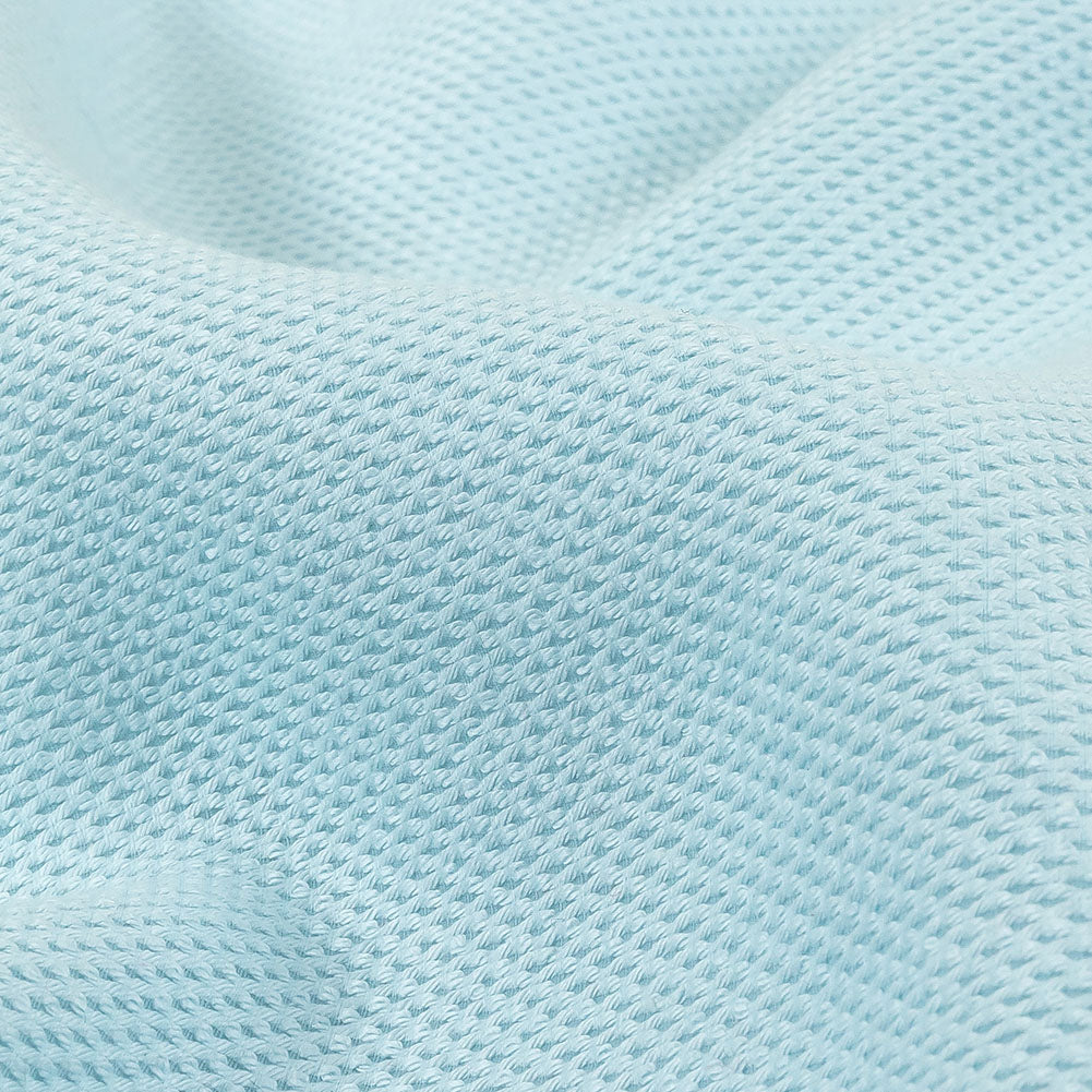 Baby Blue Tactile Diamonds Cotton and Polyester Woven Detail