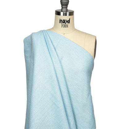 Baby Blue Tactile Diamonds Cotton and Polyester Woven Drape