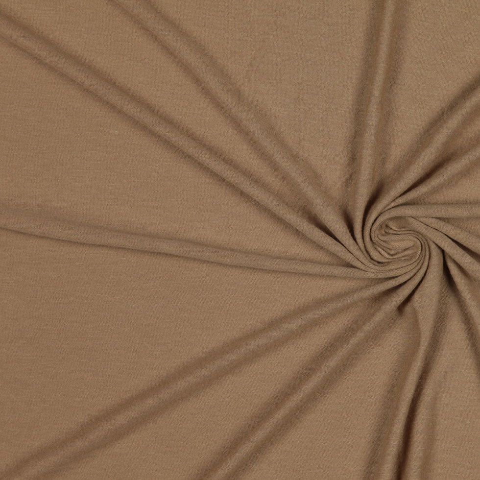 Beige Solid Jersey