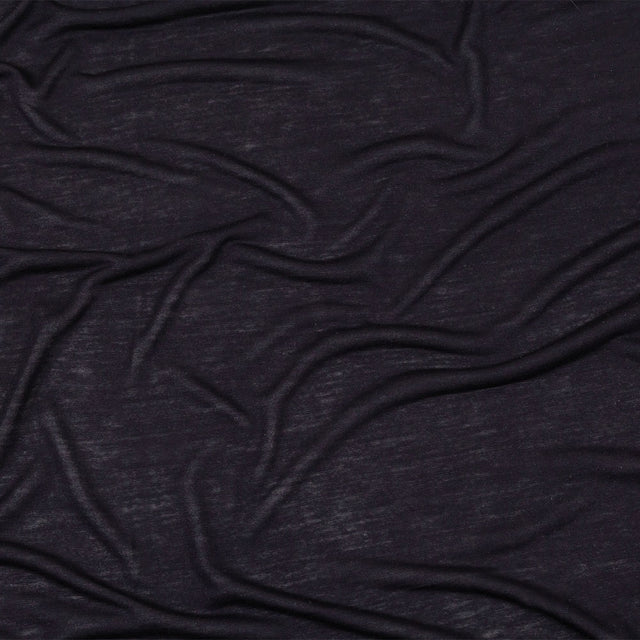 Midnight Navy Cotton and Rayon Jersey