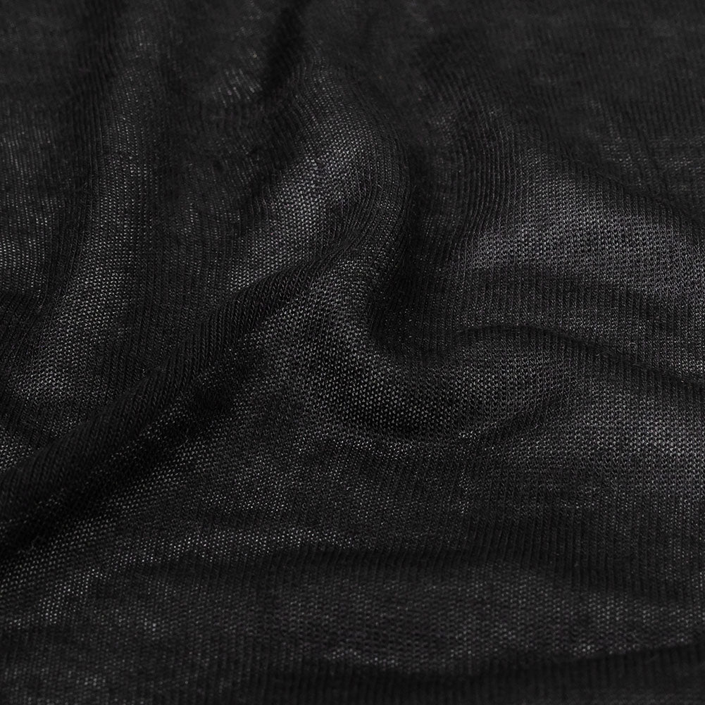 Black Lightweight Rayon Jersey Detail