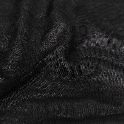 Black Lightweight Rayon Jersey Detail