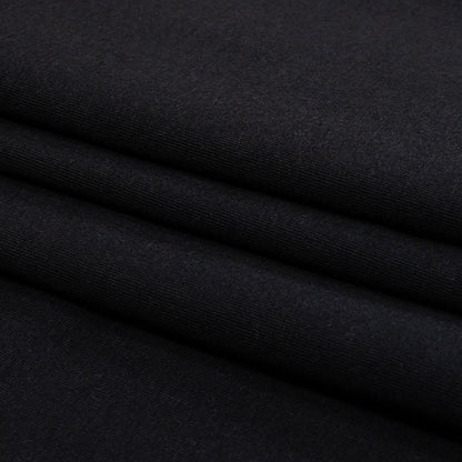 Black Stretch Cotton Jersey Folded