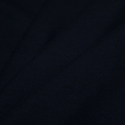Navy Cotton Polyester Knitted Fleece Folded