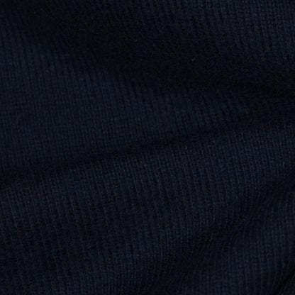 Navy Cotton Polyester Knitted Fleece Detail