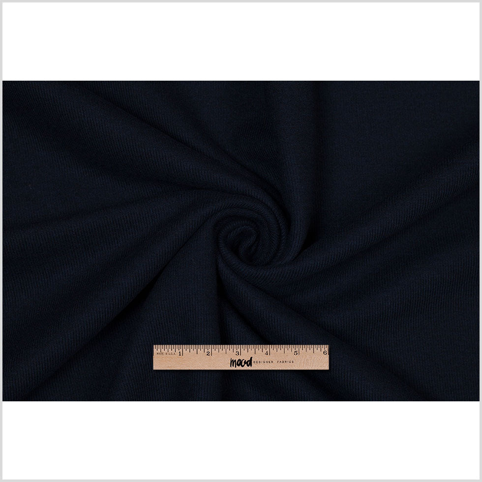 Navy Cotton Polyester Knitted Fleece Full