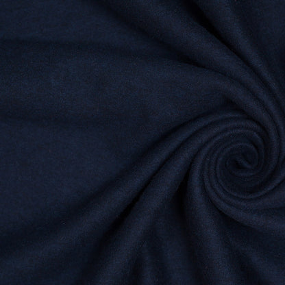 Navy Cotton Polyester Knitted Fleece