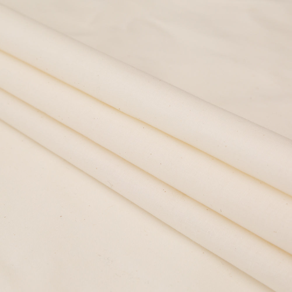 Ivory Twill Cotton Blended Stiffener Folded