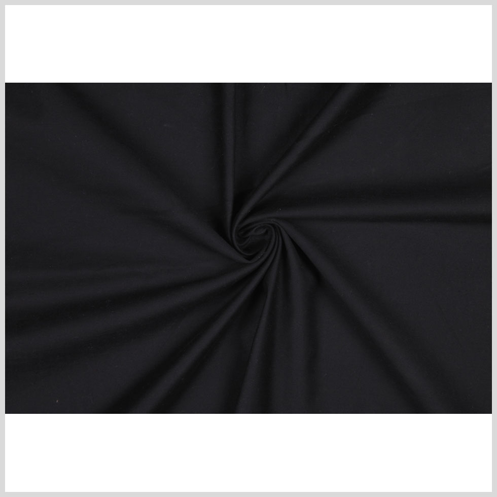 Black Stretch Brushed Cotton Woven Full