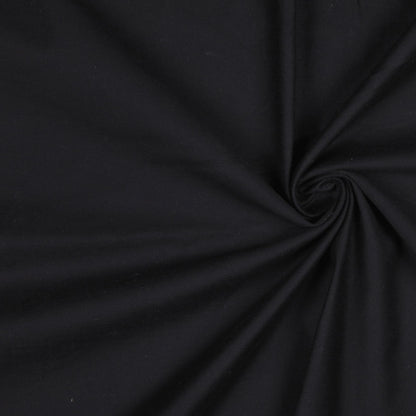 Black Stretch Brushed Cotton Woven