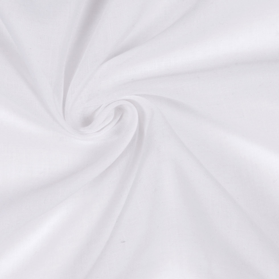 White Cotton-Polyester Voile Detail