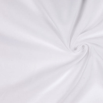 White Cotton-Polyester Voile