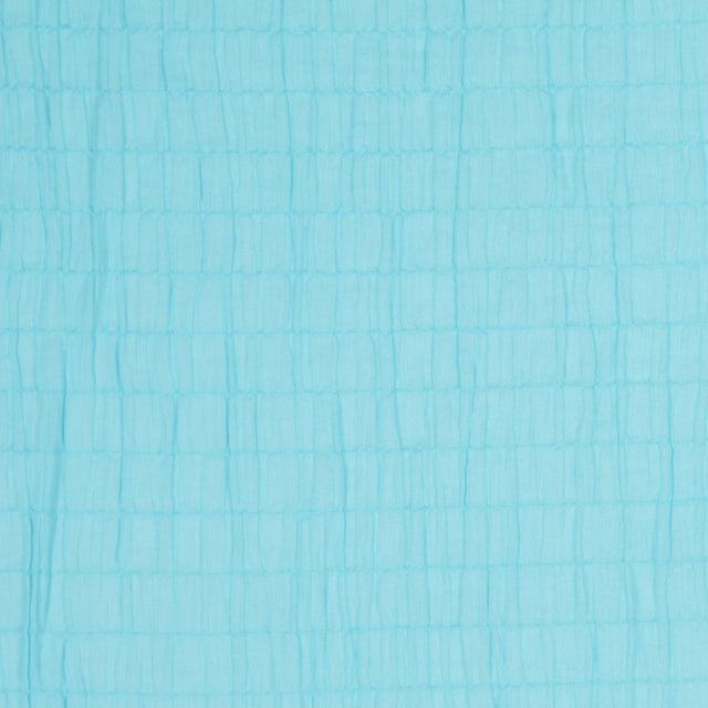 Sky Blue Puckered Cotton Woven