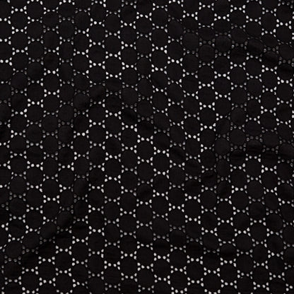 Famous NYC Designer After Dark Circular Embroidered Cotton Eyelet