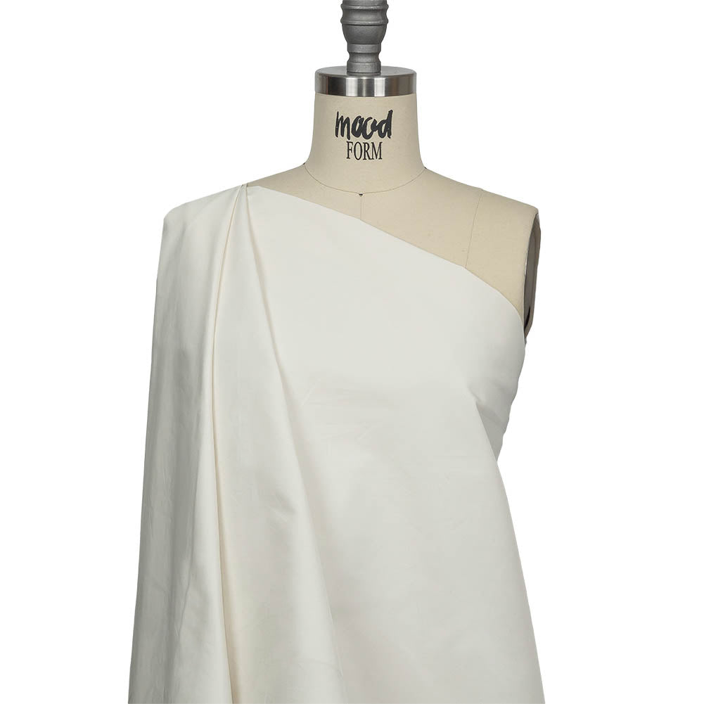 White Asparagus Cotton and Polyester Faille Drape