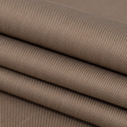 Greige and Almond Milk Double Faced Cotton Twill Folded