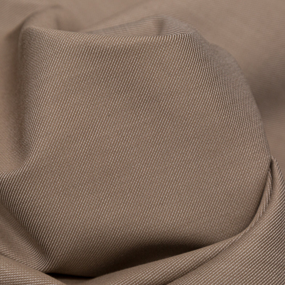 Greige and Almond Milk Double Faced Cotton Twill Detail
