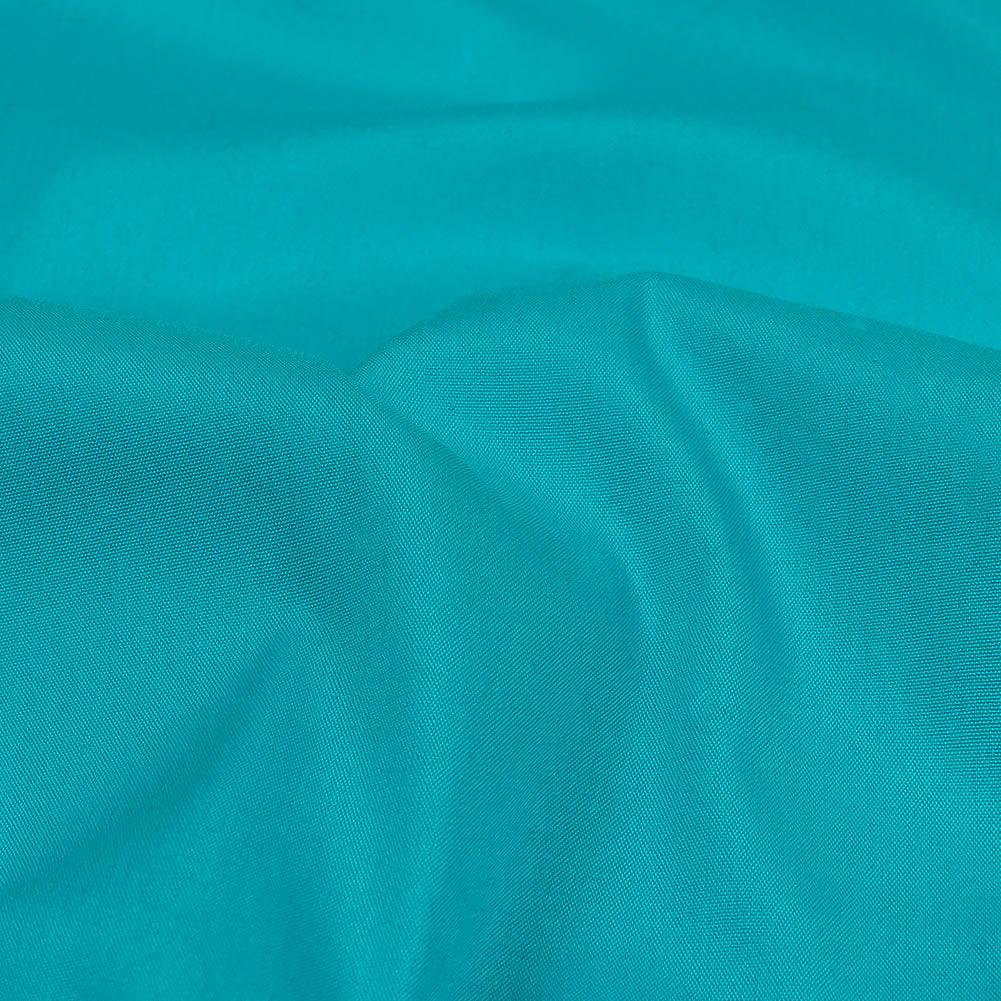 Turquoise Stretch Cotton and Nylon Shirting Detail