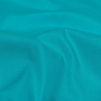 Turquoise Stretch Cotton and Nylon Shirting Detail