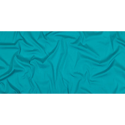 Turquoise Stretch Cotton and Nylon Shirting Full
