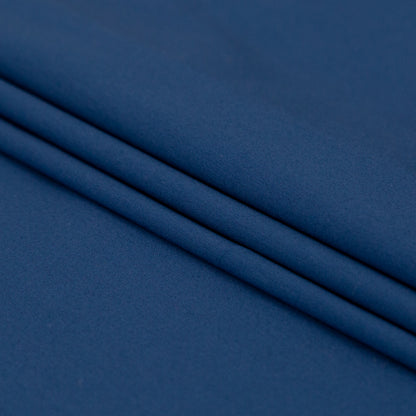 Navy Peony Stretch Lightweight Cotton Sateen Folded