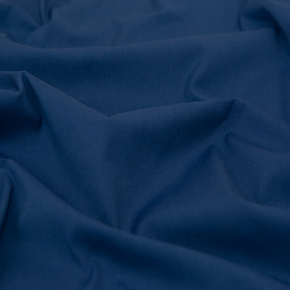 Navy Peony Stretch Lightweight Cotton Sateen Detail