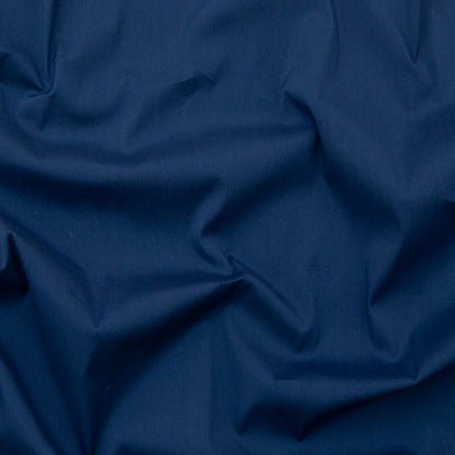 Navy Peony Stretch Lightweight Cotton Sateen