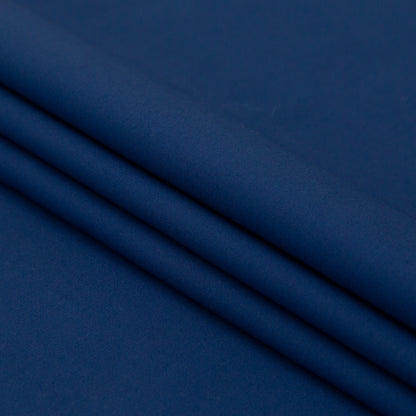 Estate Blue Stretch Cotton Poplin Folded