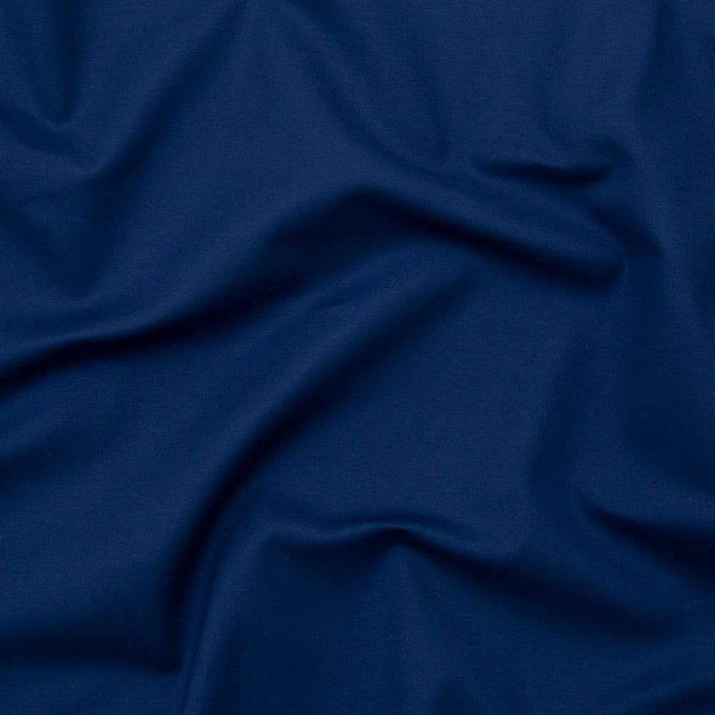 Estate Blue Stretch Cotton Poplin